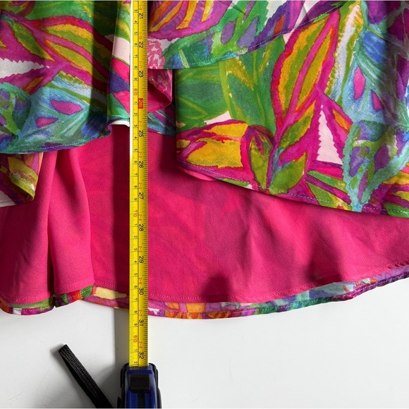 Ralph Lauren Tropical Floral Multi-Color Lined Faux Wrap Skirt 8 Workwear Office - Picture 4 of 10